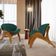 Kit 4 Poltronas Decorativa Orgânica Sala Living Kadosh L02 Bouclê Verde - Lyam Decor