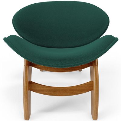 Kit 4 Poltronas Decorativa Orgânica Sala Living Kadosh L02 Bouclê Verde - Lyam Decor