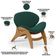 Kit 4 Poltronas Decorativa Orgânica Sala Living Kadosh L02 Bouclê Verde - Lyam Decor