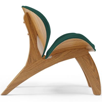 Kit 4 Poltronas Decorativa Orgânica Sala Living Kadosh L02 Bouclê Verde - Lyam Decor