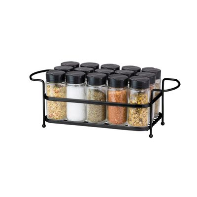 Porta Tempero Condimento Suporte Grande Galeteiro Preto Organização Cozinha