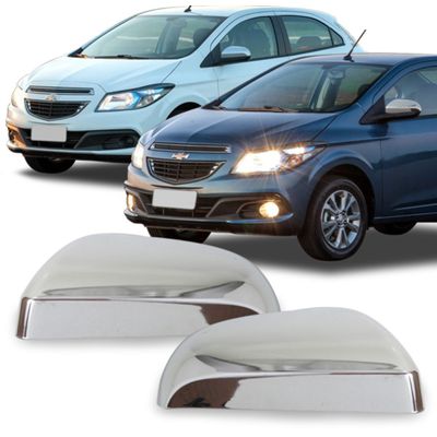 Aplique Cromado Capa Retrovisor Chevrolet Onix Prisma 2013 à 2019 Par