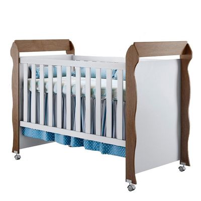 Berço Cama Infantil Padrão Americano C/Rodízios Carolina