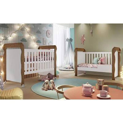 Berço Cama Infantil Padrão Americano C/Rodízios Carolina