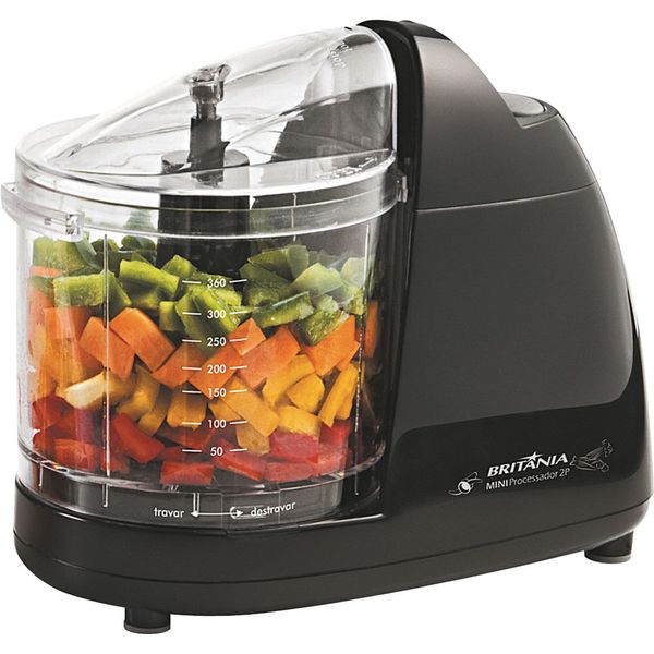 Mini Processador 360ml Britânia 2P Preto 127V 127V