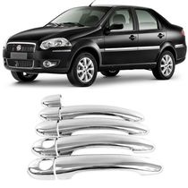 Aplique Cromado Maçaneta Fiat Pálio Siena Grand Siena Mobi 4 Portas