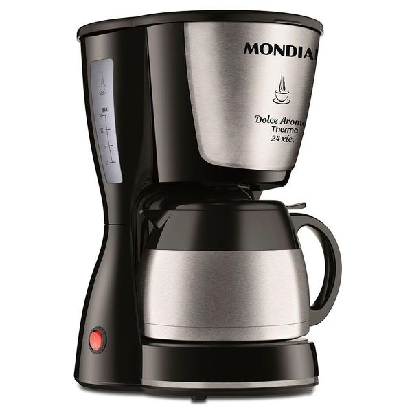 Cafeteira Elétrica Mondial Dolce Arome C-33jt-24x Cafeteira-220v-preto/inox 220V Cafeteira Elétrica Mondial Dolce Arome C-33jt-24x Cafeteira-220v-preto/inox 220V