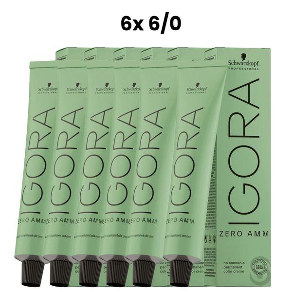Igora Zero Amm 6x6/0 Louro Escuro Natural 60 ml