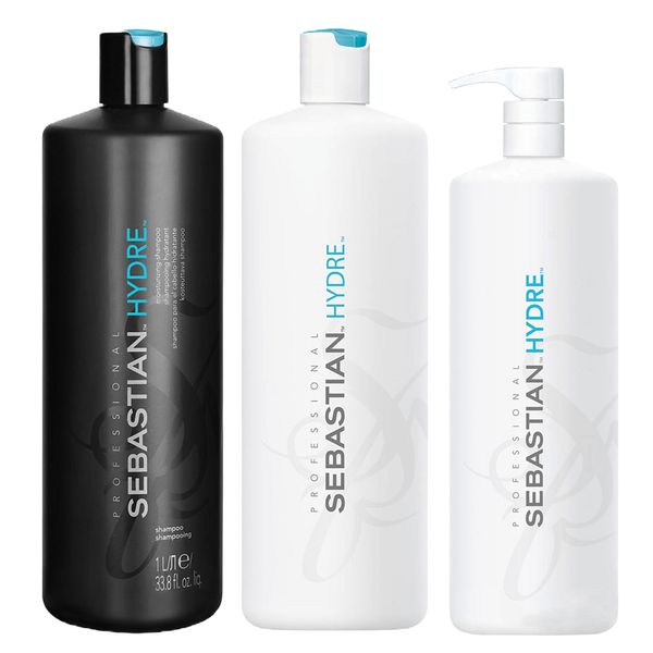 Sebastian Hydre Shampoo 1000ml, Condicionador 1000ml e Máscara 500ml