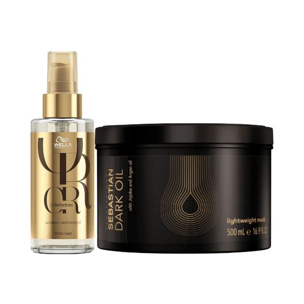 Sebastian Dark Oil e Oil Reflections Máscara 500ml e Óleo 100ml Sebastian Dark Oil e Oil Reflections Máscara 500ml e Óleo 100ml