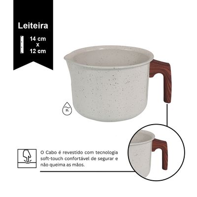 Jogo De Panelas Alumínio Cerâmica Indução Antiaderente Mimo Style Pratic Cook Mármol Caçarola Frigideira E Colheres 10 Peças