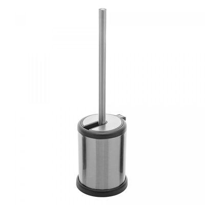 Escova Sanitária Com Suporte Inox Vassourinha De Limpeza Com Cerdas Flexíveis Para Vaso Privada Banheiro