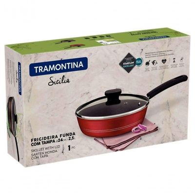 Frigideira Tramontina Sicília Funda 24cm Antiaderente