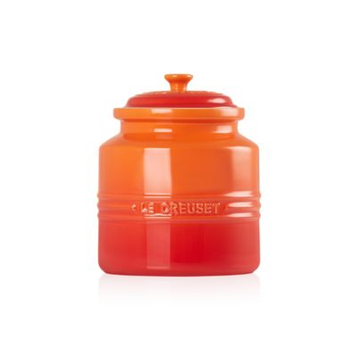 KIT LE CREUSET 2 CANECAS 350ML E POTE DE BISCOITO EM CERÂMICA LARANJA