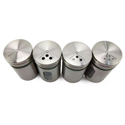 Kit 10 Saleiro Pimenteiro Porta Condimentos Vidro e Inox Com Ajuste de Abertura Cozinha Restaurante