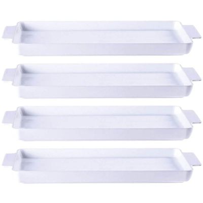 Kit 4 Travessas Retangulares Branca Tramontina Refratário Porcelana 28x15cm Maria Augusta