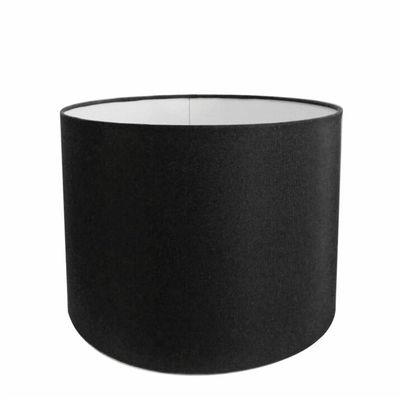 Cúpula Abajur E Luminária Cilíndrica Vivare Cp-7019 ø40x30cm - Bocal Nacional Preto-preto
