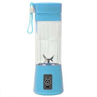Mini Liquidificador Portátil Usb Recarregável 6 Laminas Azul