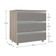 Gabinete Banheiro Rodinhas Joia 60cm 03 Gavetas Madeirado Cinza