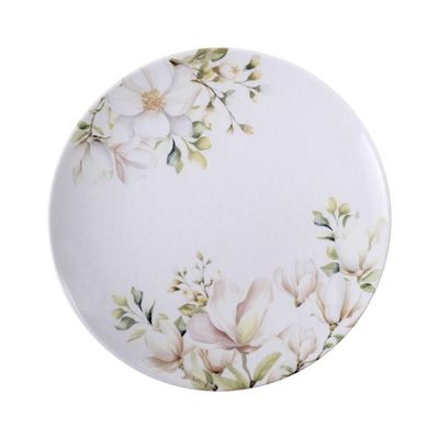 Prato Raso Tramontina Magnólia Em Porcelana Decorada 28 Cm