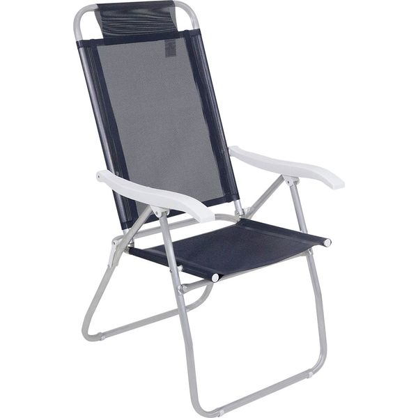 Cadeira de Praia Reclinável Prosa em Alumínio Cinza Bel Único Cadeira de Praia Reclinável Prosa em Alumínio Cinza Bel Único