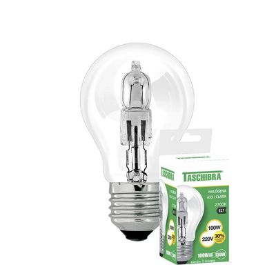 Kit 10 Lâmpadas Halógena Taschibra A55 100w E27 2700k 220v