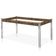 Mesa de Jantar Aço Nobre Claudia com Tampo Kanon e 6 Cadeiras Nogal/Chocolate/Marrom
