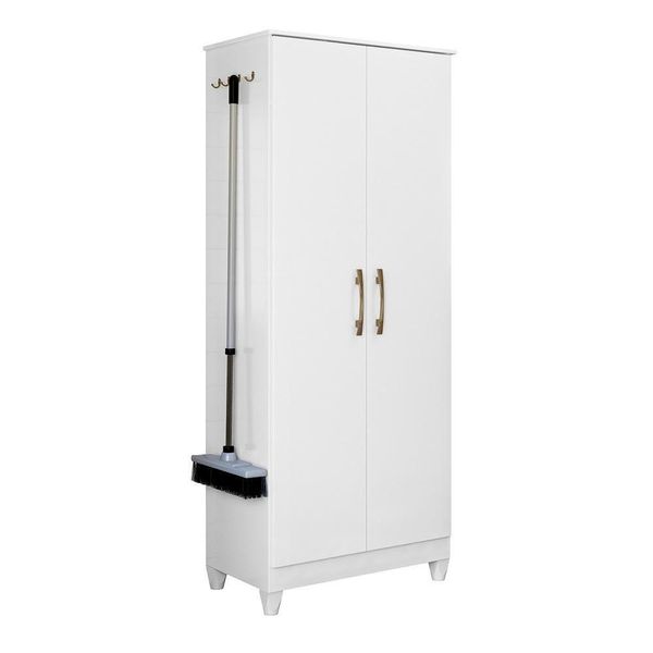 Armário Multiuso 2 Portas 4 Prateleiras Jade Moval Branco