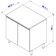 Balcão Bartira Cristal em MDP com 2 Portas e 1 Prateleira, 80,1 cm de largura - Lâmina de Mel/Azul Royal Lâmina de Mel/Azul Royal