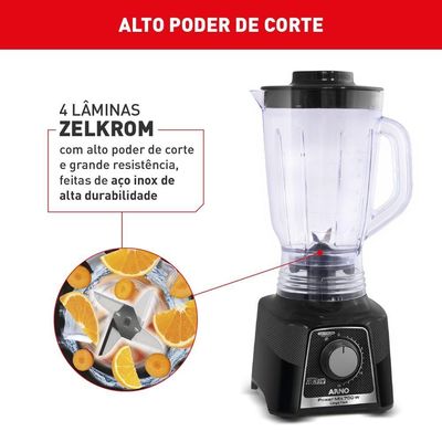 Liquidificador Arno Powermix 700W LQ33 Preto 220V