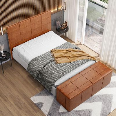 Cabeceira Cama Box Queen 160 cm Roma W01 Couríssimo Camel - Lyam
