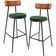 Kit 02 Banquetas Alta Bar Cozinha Sala Jantar Milão L02 Couríssimo Camel Facto Verde - Lyam Decor