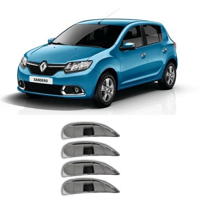 Aplique Cromado Maçaneta Sandero Logan 2014 à 2021 Kwid 2017 à 2021 Duster 2020 à 2021 4 Portas