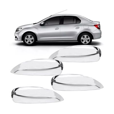 Aplique Cromado Maçaneta Sandero Logan 2014 à 2021 Kwid 2017 à 2021 Duster 2020 à 2021 4 Portas