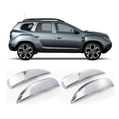 Aplique Cromado Maçaneta Sandero Logan 2014 à 2021 Kwid 2017 à 2021 Duster 2020 à 2021 4 Portas