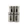 Kit 4 Saleiro Pimenteiro Porta Condimentos Em Vidro e Aço Inox Com Ajuste de Abertura Para Cozinha