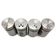 Kit 4 Saleiro Pimenteiro Porta Condimentos Em Vidro e Aço Inox Com Ajuste de Abertura Para Cozinha
