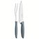 Conjunto Faca Chef e Garfo Trinchante Tramontina Plenus - 2 Peças Inox/Cinza