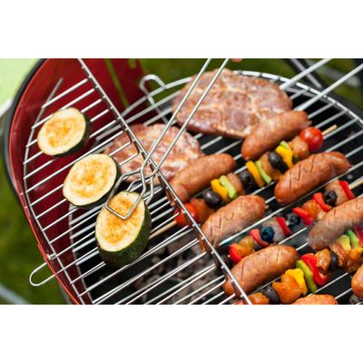 Pegador Alimentos Pinça Churrasco Carne Culinaria Inox 30cm