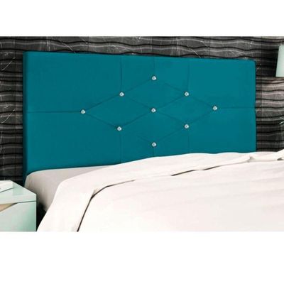 Cabeceira Casal 140 Cm Camboriú Suede Azul Tiffany E-frame