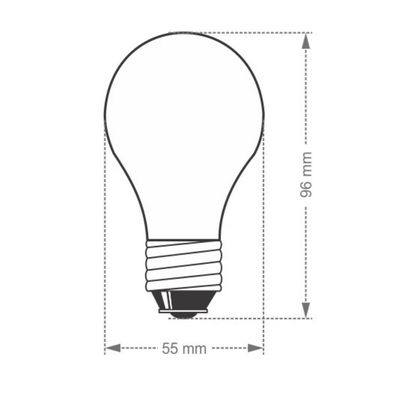 Kit 10 Lâmpadas Halógena Taschibra A55 100w E27 2700k 110v