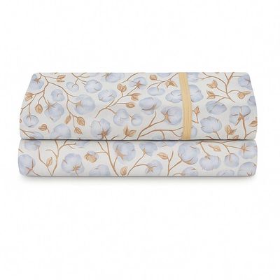 Lençol De Cima Avulso Luar Estampado Solteiro 01 Peça Malha 100% Algodão - Cotton