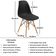 Conjunto 18 Cadeiras Charles Eames Eiffel Wood Base Madeira - Preta