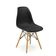 Conjunto 18 Cadeiras Charles Eames Eiffel Wood Base Madeira - Preta