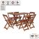 Kit 4 Conjuntos Dobráveis 120 X 70 Com 6 Cadeiras Imbuia - M.b Móveis