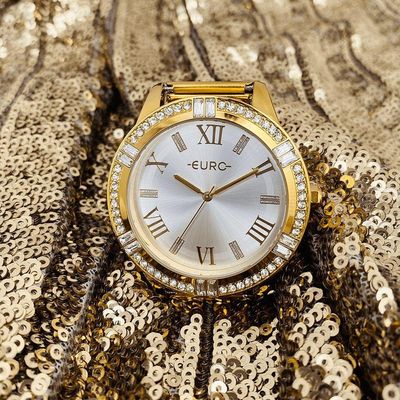 Relógio Euro Feminino Stones Dourado - Eu2033cc-4d Eu2033cc-4d