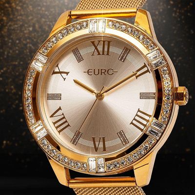 Relógio Euro Feminino Stones Dourado - Eu2033cc-4d Eu2033cc-4d