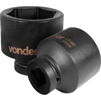Soquete Sextavado de Impacto enc 1" 65mm Aço Cromo Vonder