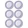 Kit 6 Pratos Fundos Porcelana Decorada 23cm Tramontina Abstratta Restaurante Mesa Posta
