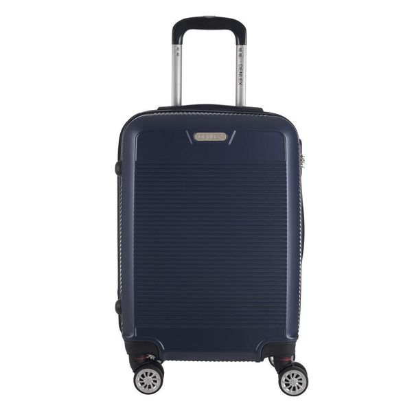 Mala De Bordo Abs Denlex Ma1121 Cadeado Integrado Rodas Duplas Giro 360º Azul P